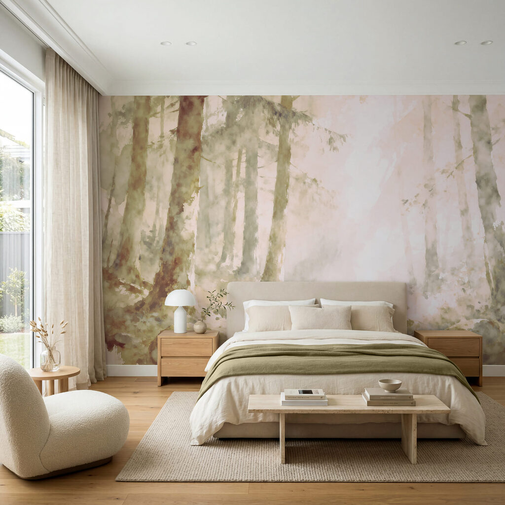 Bosbeek met ronde keien — interieur 1