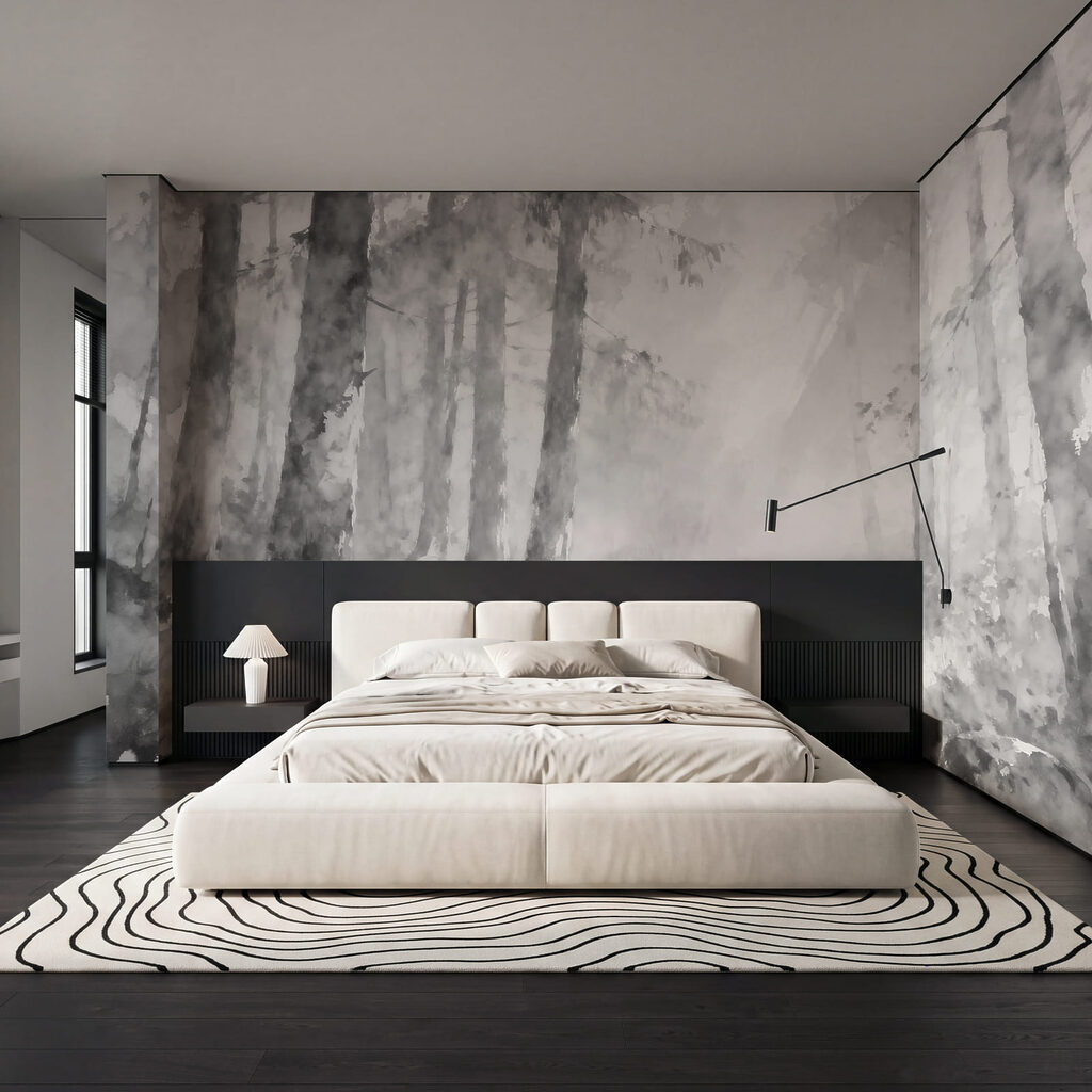 Bosbeek met ronde keien — interieur 1