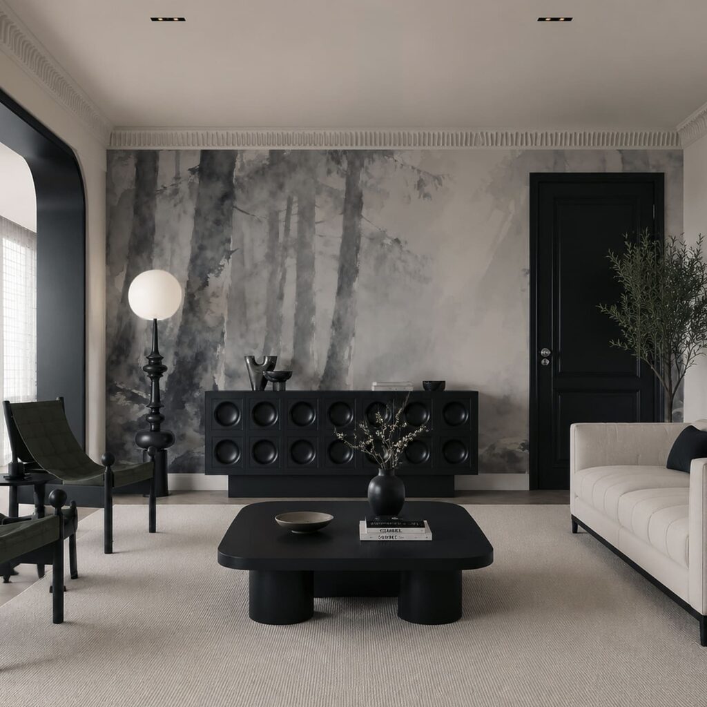 Bosbeek met ronde keien — interieur 2