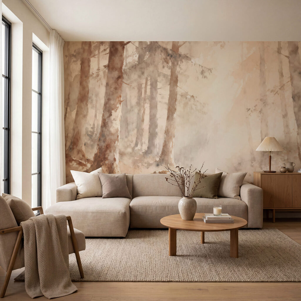 Bosbeek met ronde keien — interieur 3