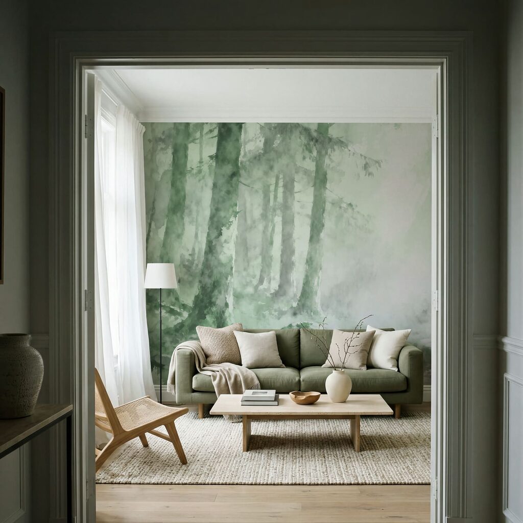 Bosbeek met ronde keien — interieur 2