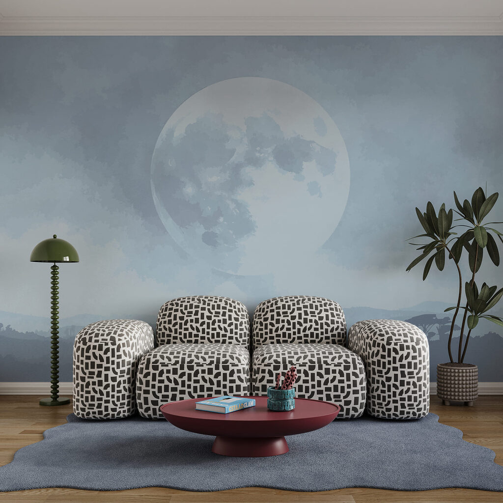 Maan boven lage boslagen — interieur 1