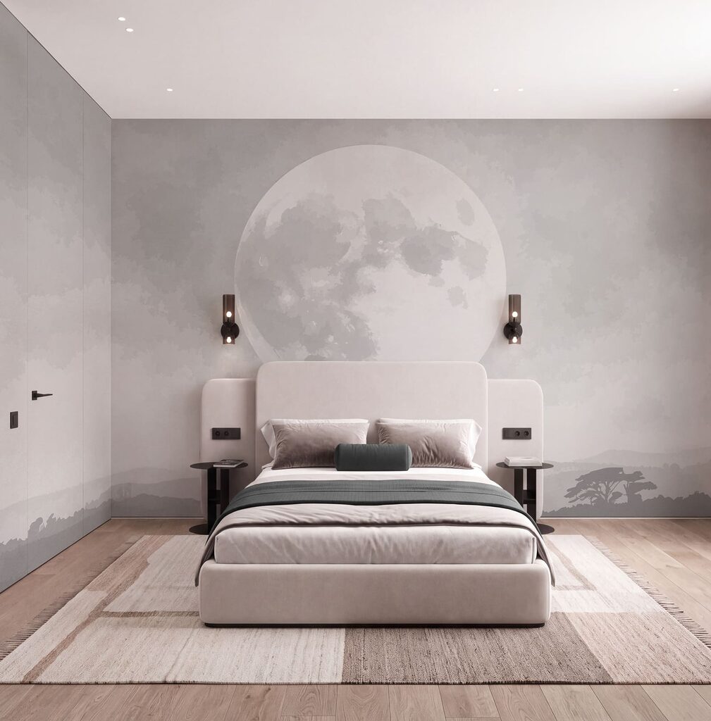 Maan boven lage boslagen — interieur 1