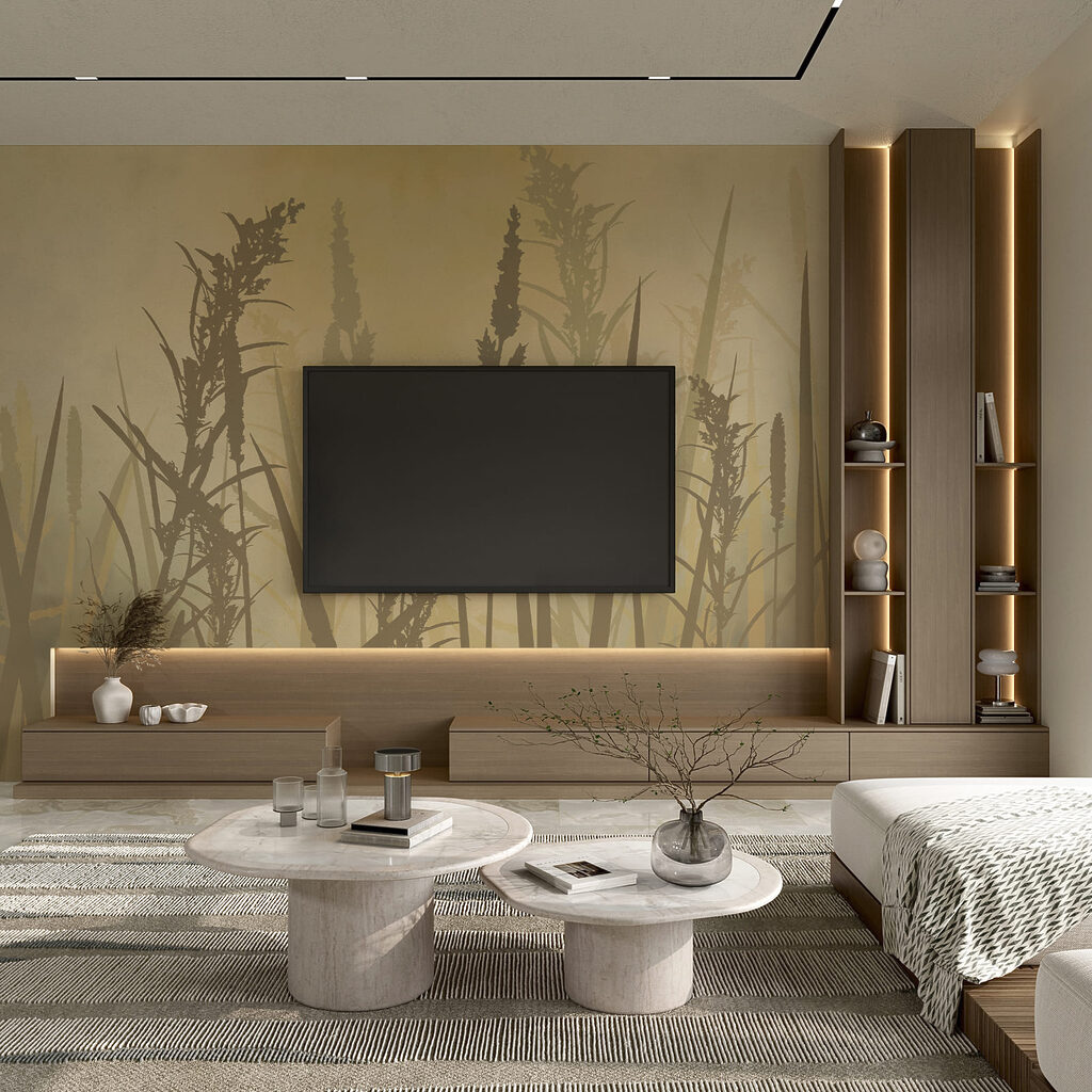 Halmen in geschilderde schaduw — interieur 2