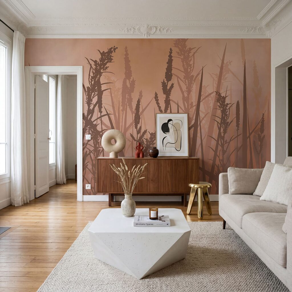 Halmen in geschilderde schaduw — interieur 1