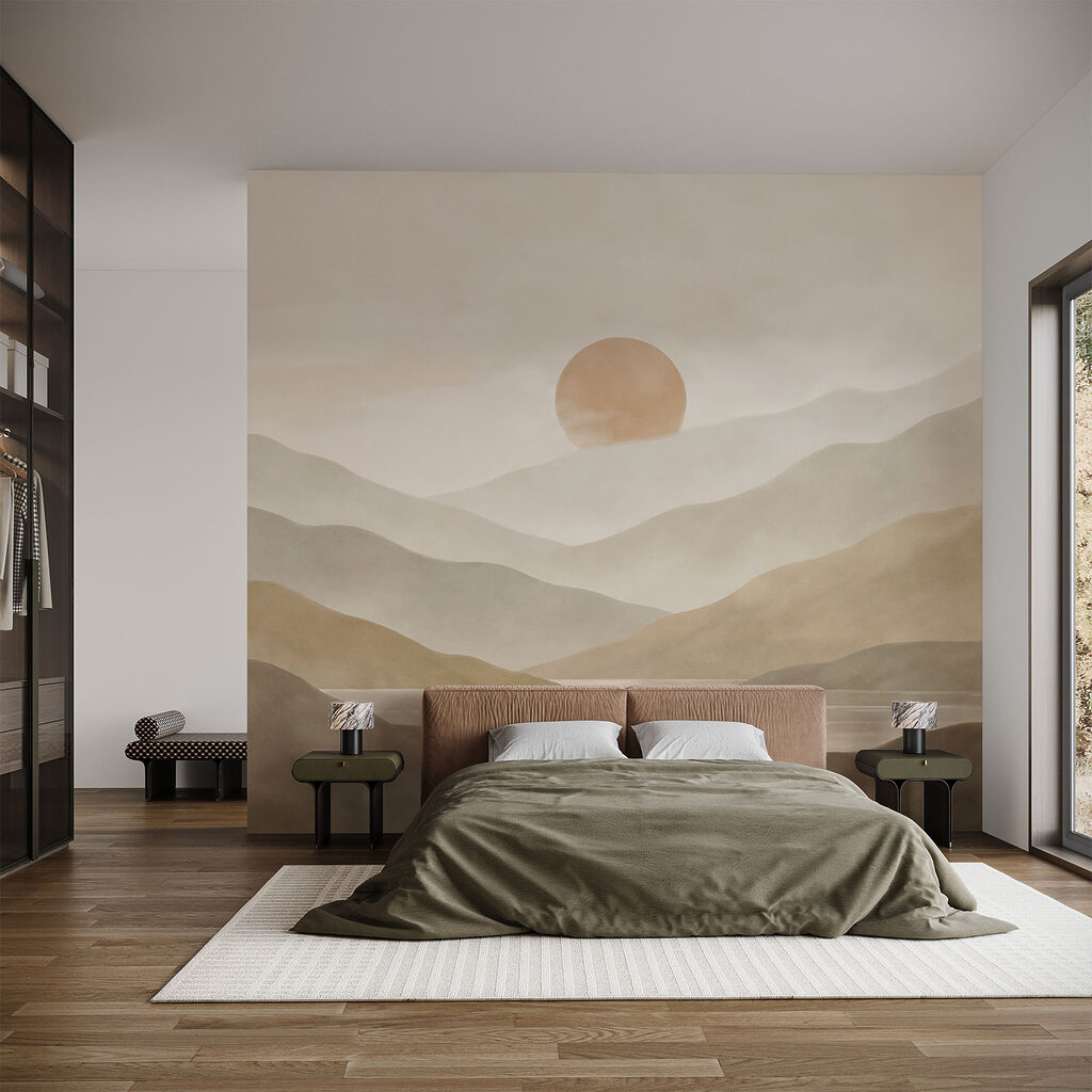 Zon tussen zachte bergruggen — interieur 2