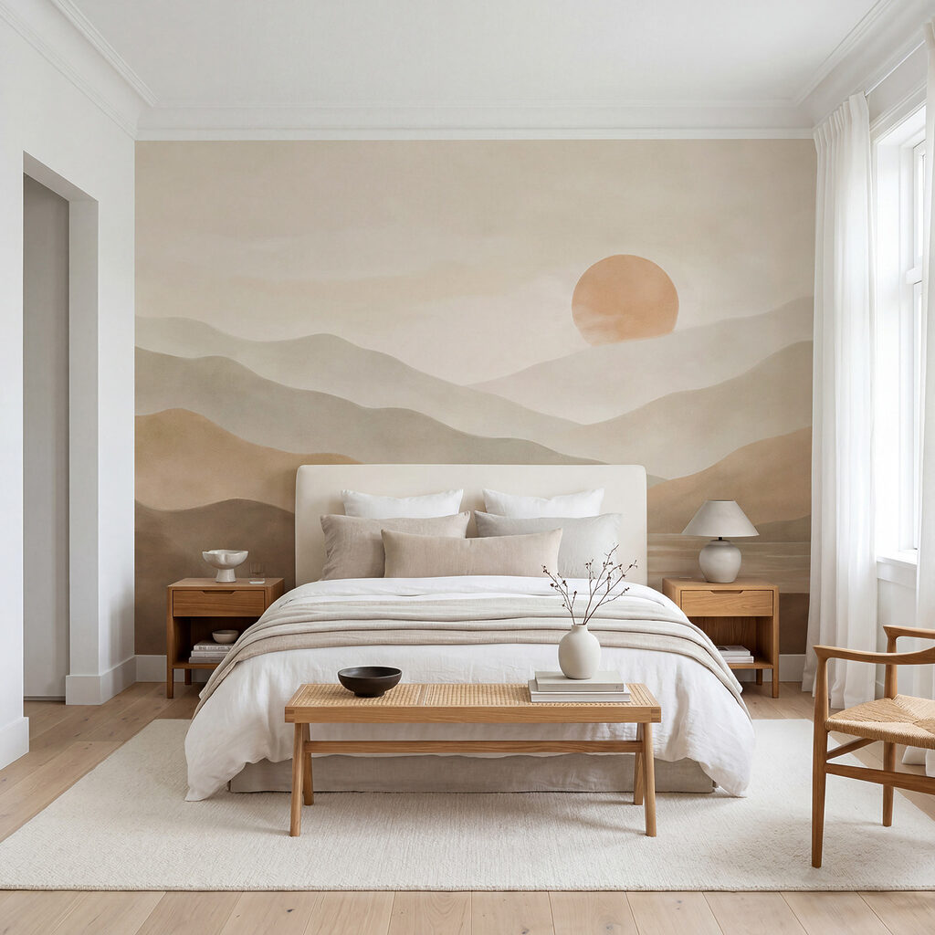 Zon tussen zachte bergruggen — interieur 3