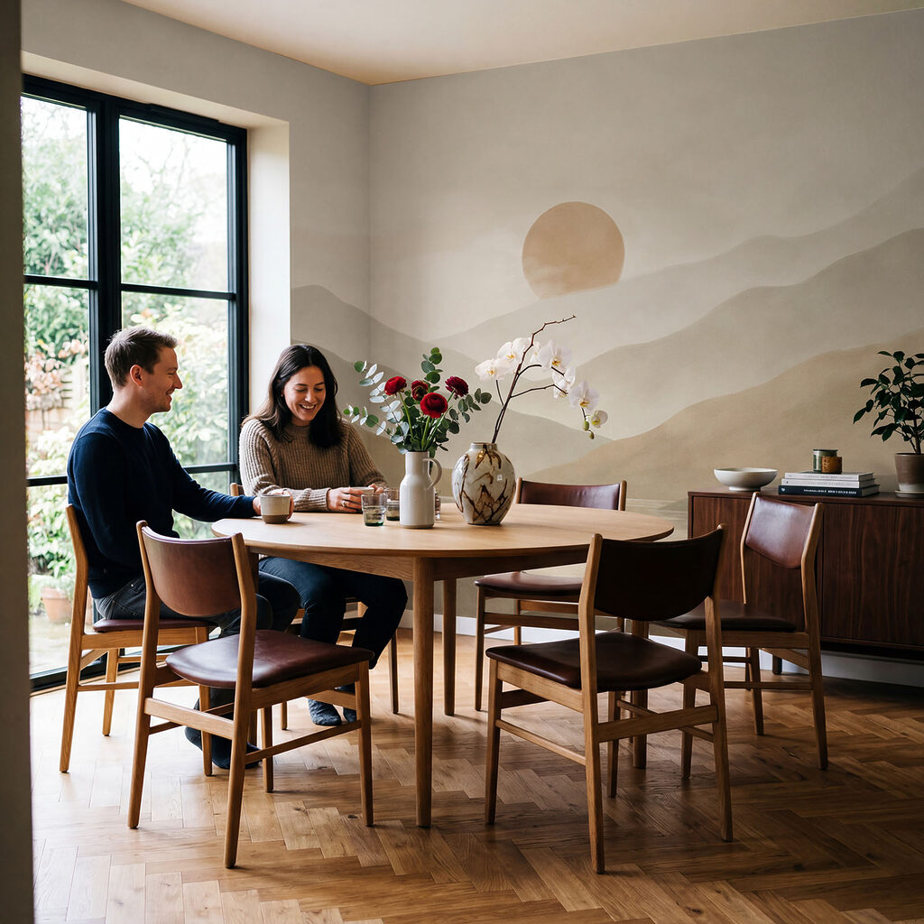 Zon tussen zachte bergruggen — interieur 4