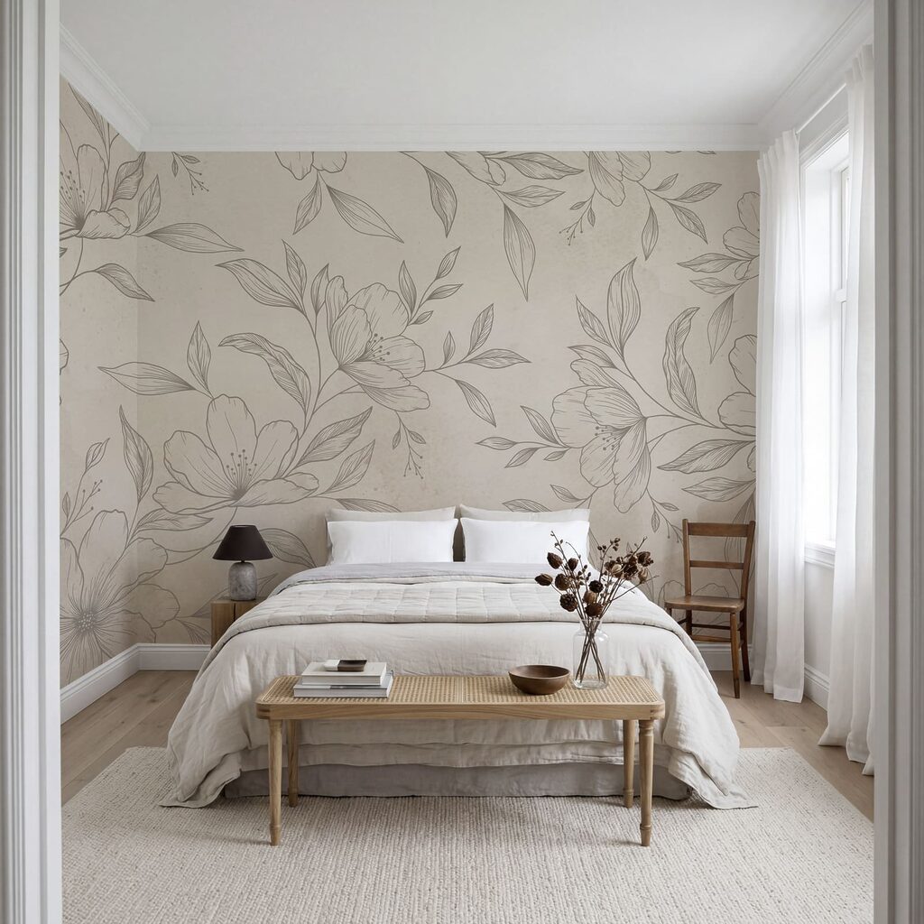 Fijngetekende bloemen — interieur 2