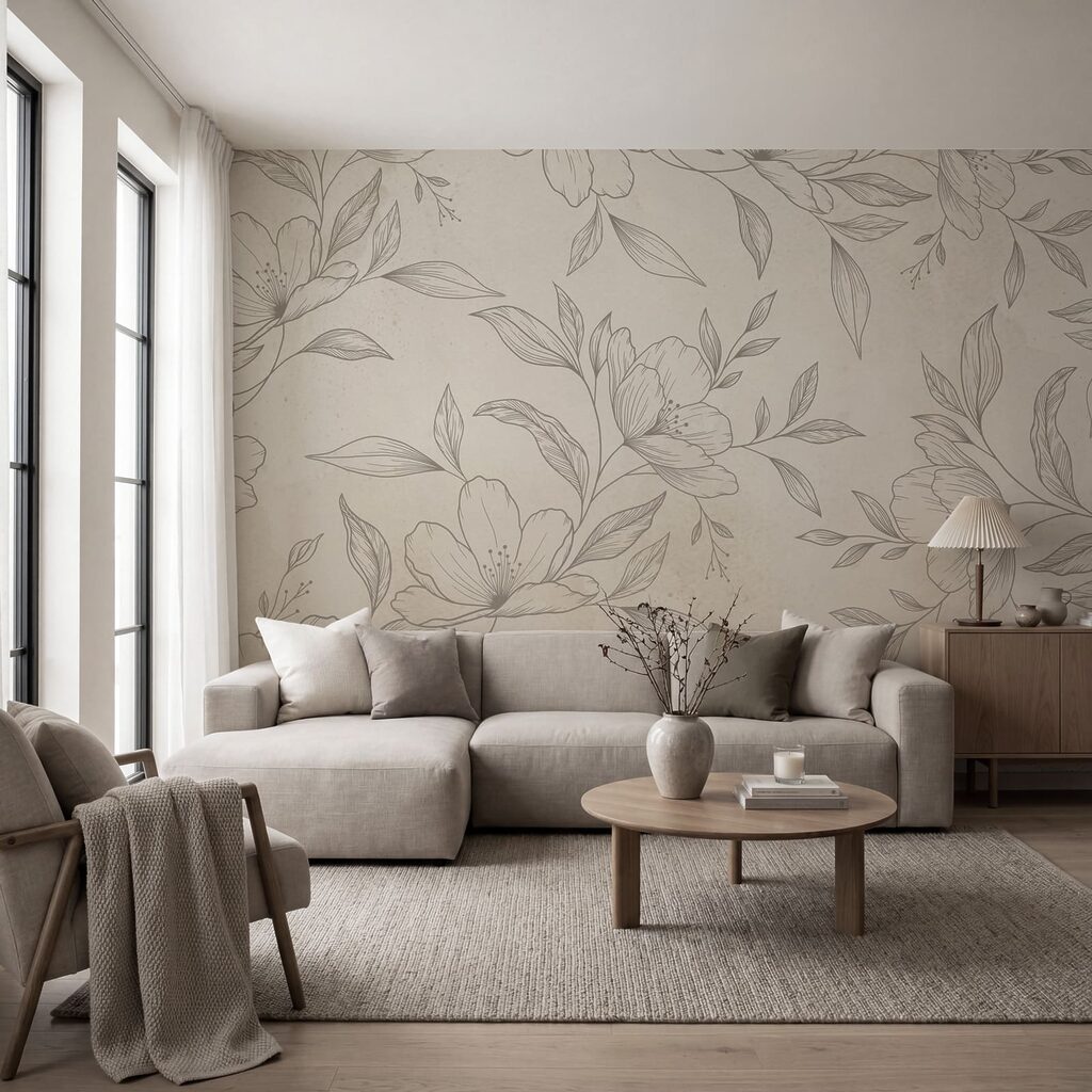 Fijngetekende bloemen — interieur 1