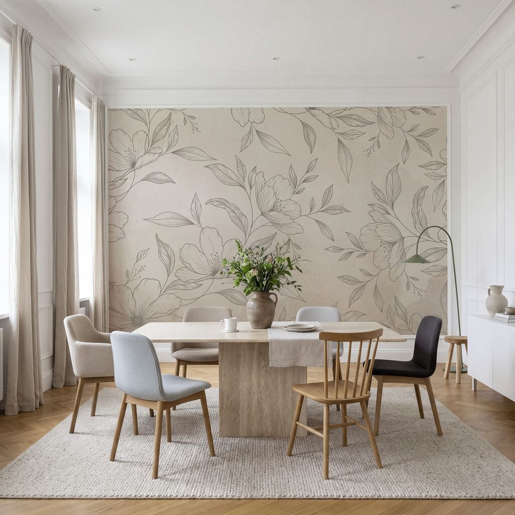 Fijngetekende bloemen — interieur 4