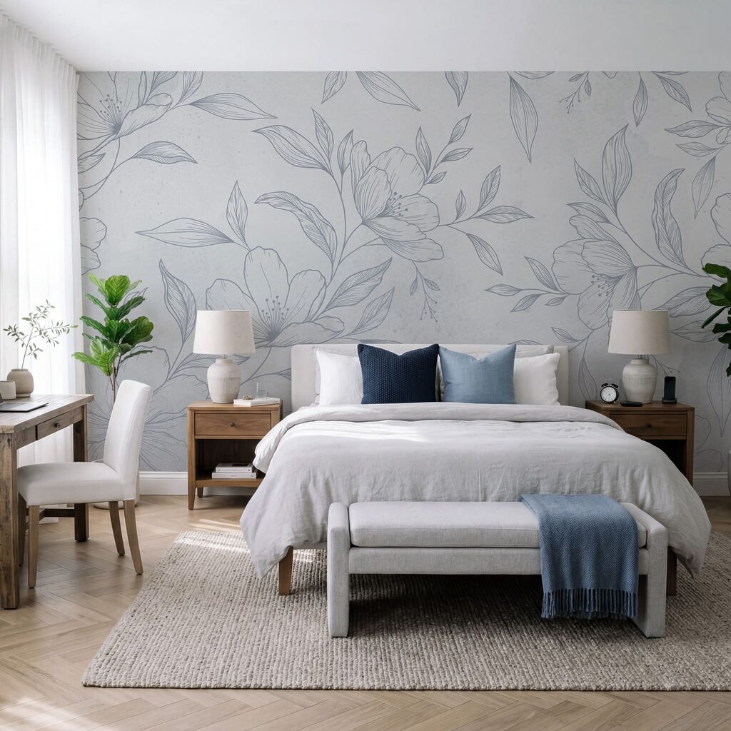 Fijngetekende bloemen — interieur 1