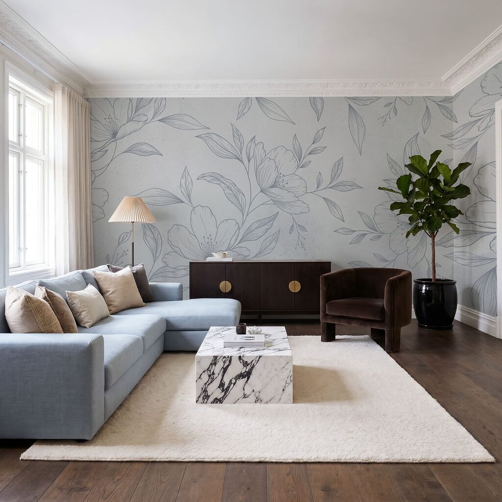 Fijngetekende bloemen — interieur 2