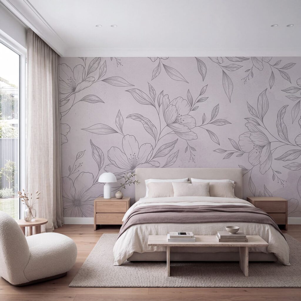 Fijngetekende bloemen — interieur 1