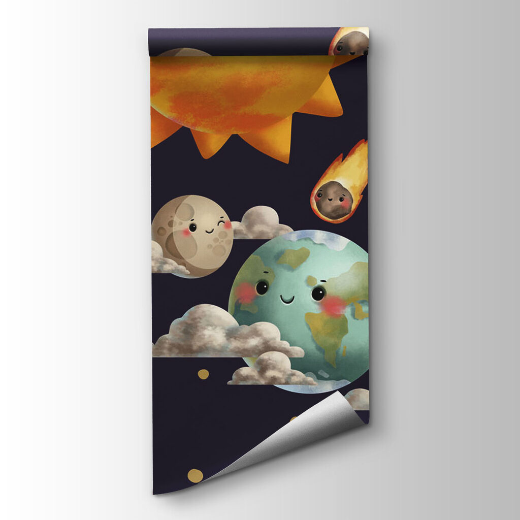 Planeten rond een zonnetje — productweergave