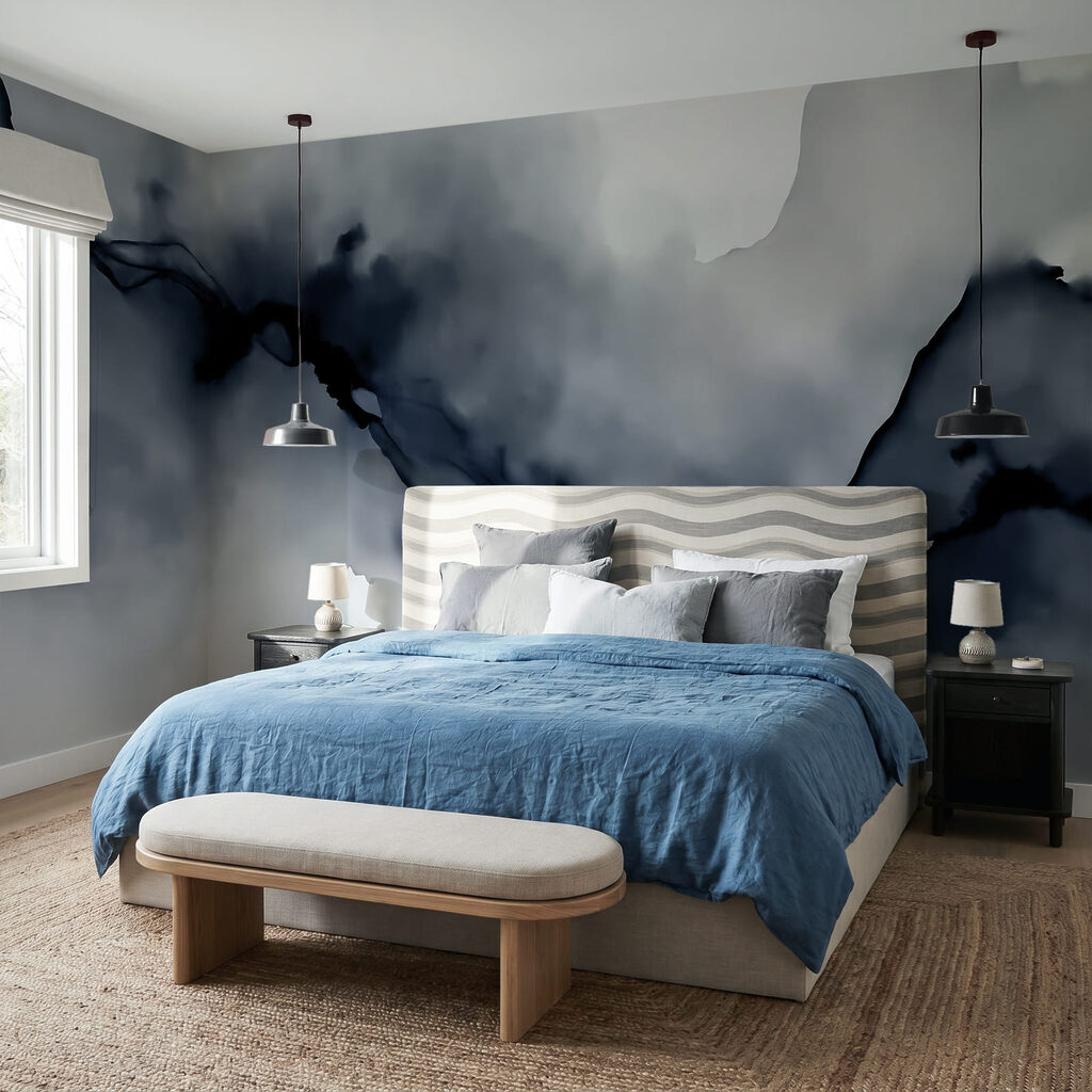 Donkere stroom door waterverf — interieur 2