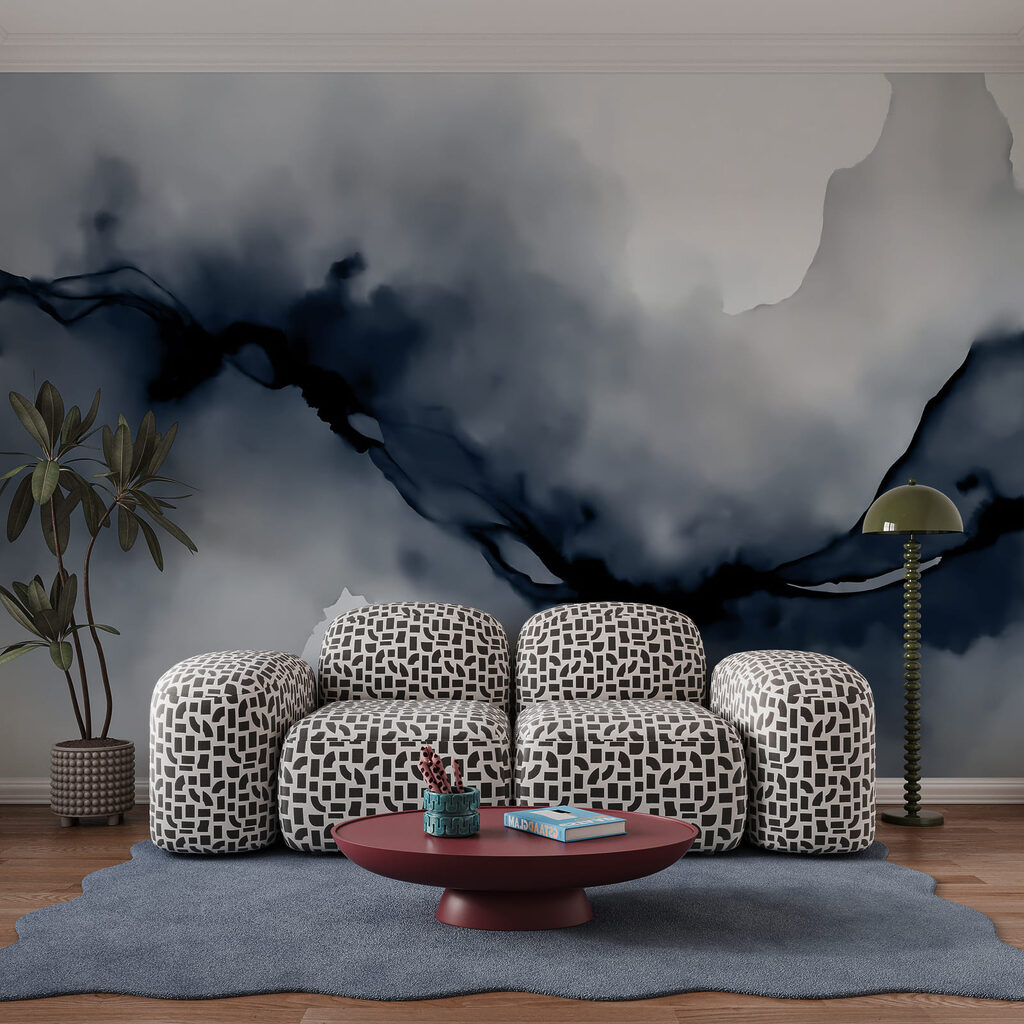 Donkere stroom door waterverf — interieur 3