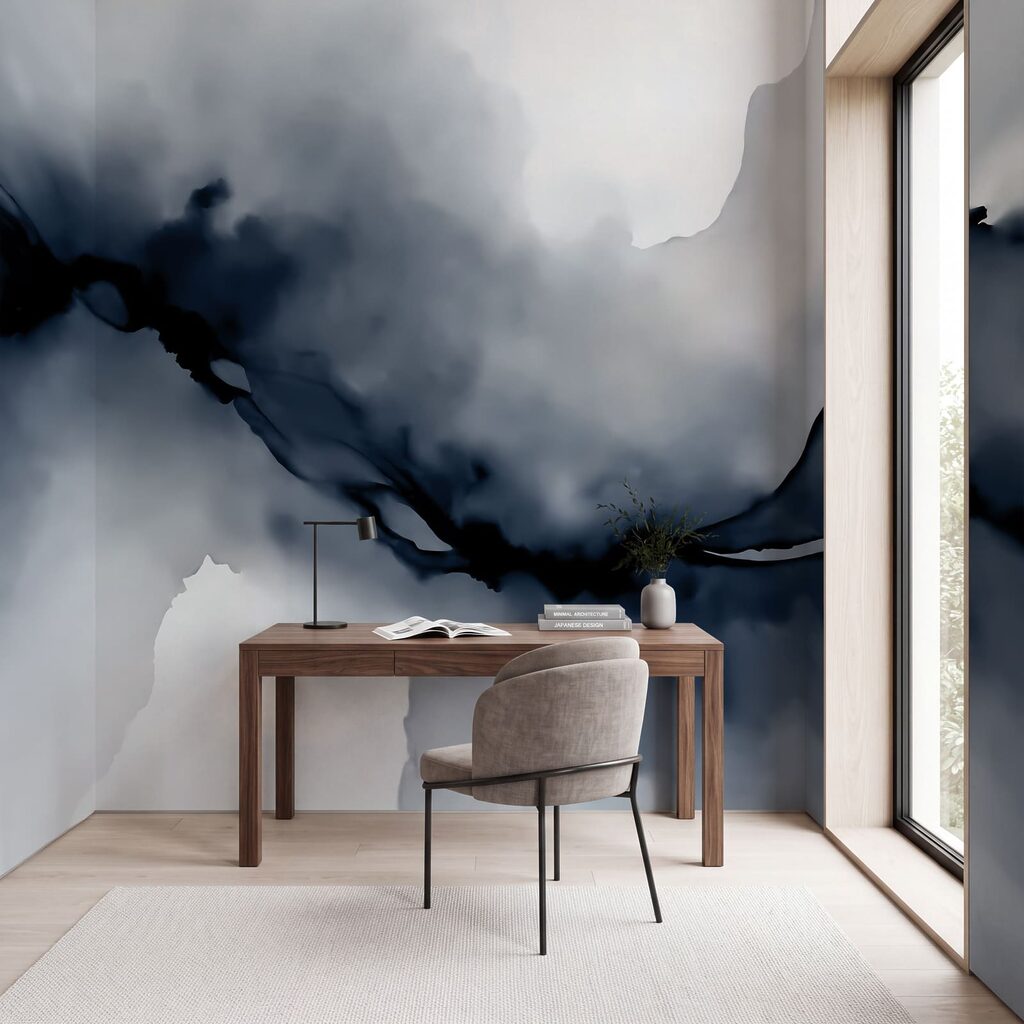 Donkere stroom door waterverf — interieur 1