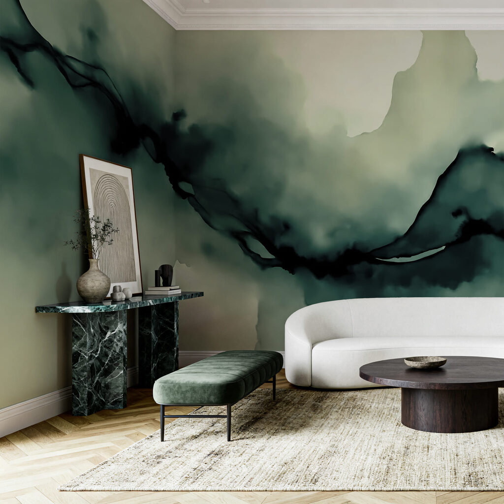 Donkere stroom door waterverf — interieur 1