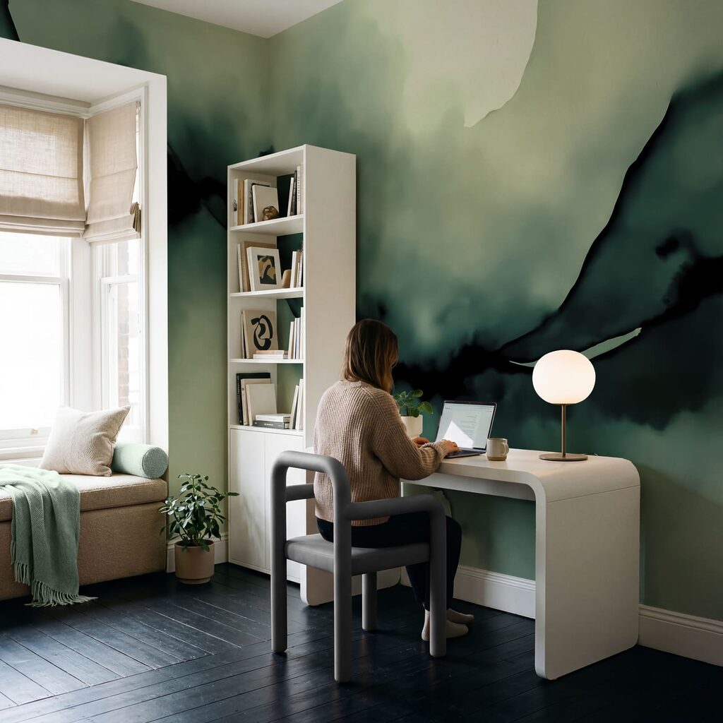 Donkere stroom door waterverf — interieur 3