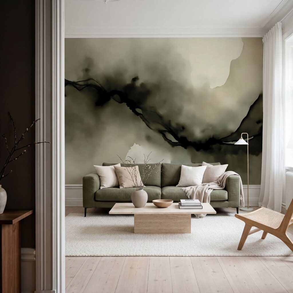Donkere stroom door waterverf — interieur 1