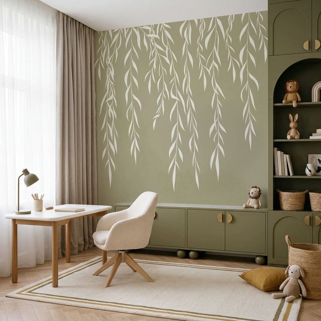 Witte twijgen hangen neer — interieur 3