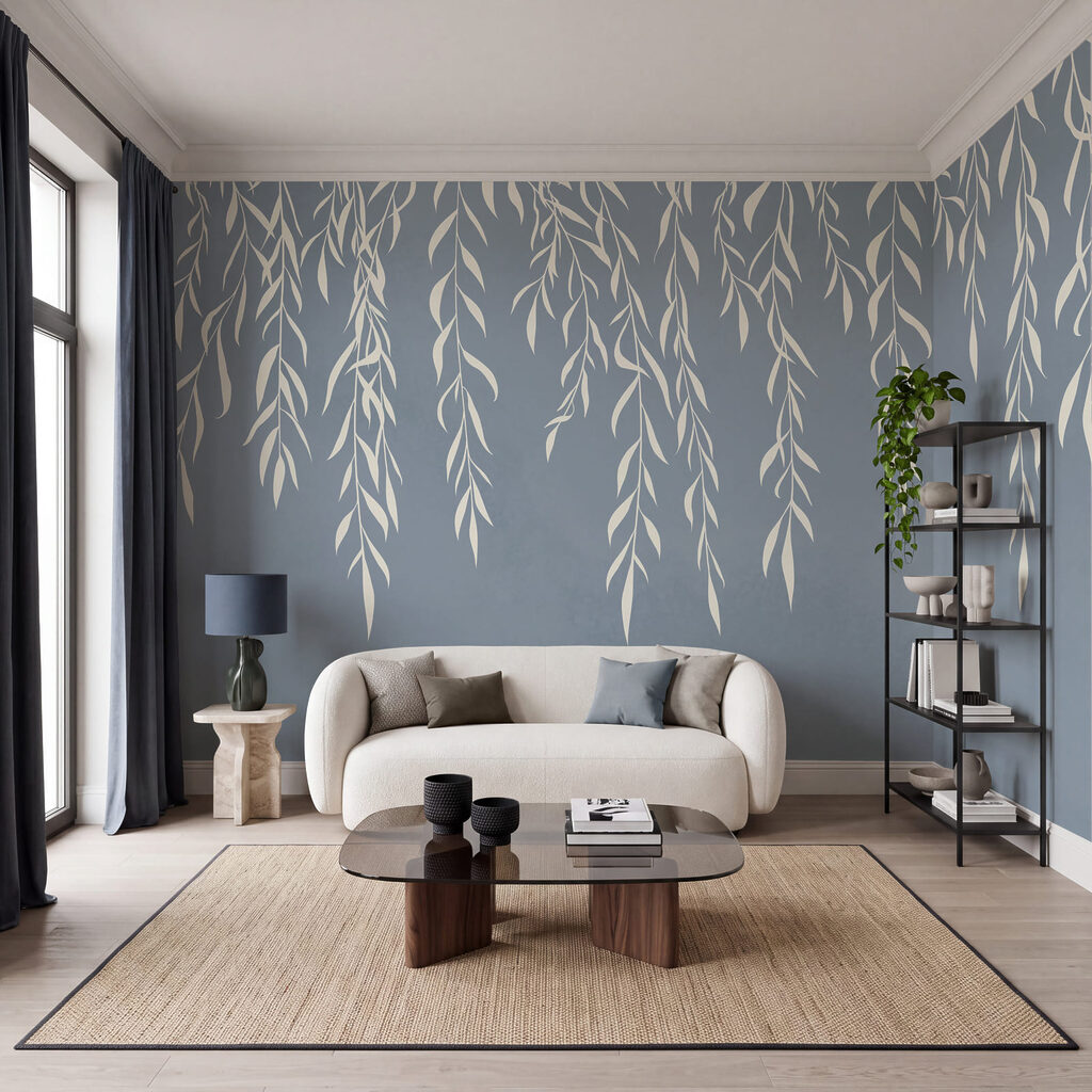Witte twijgen hangen neer — interieur 1