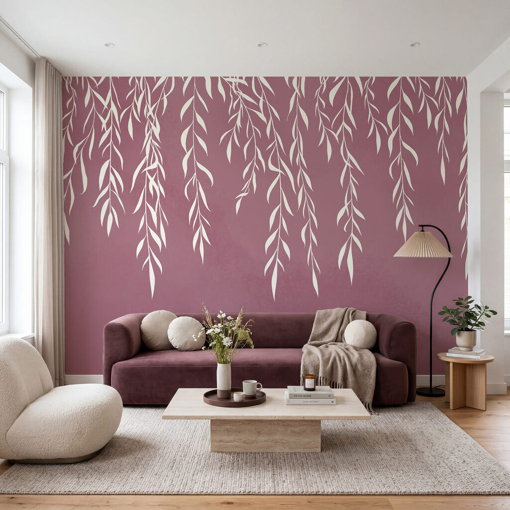 Witte twijgen hangen neer — interieur 1