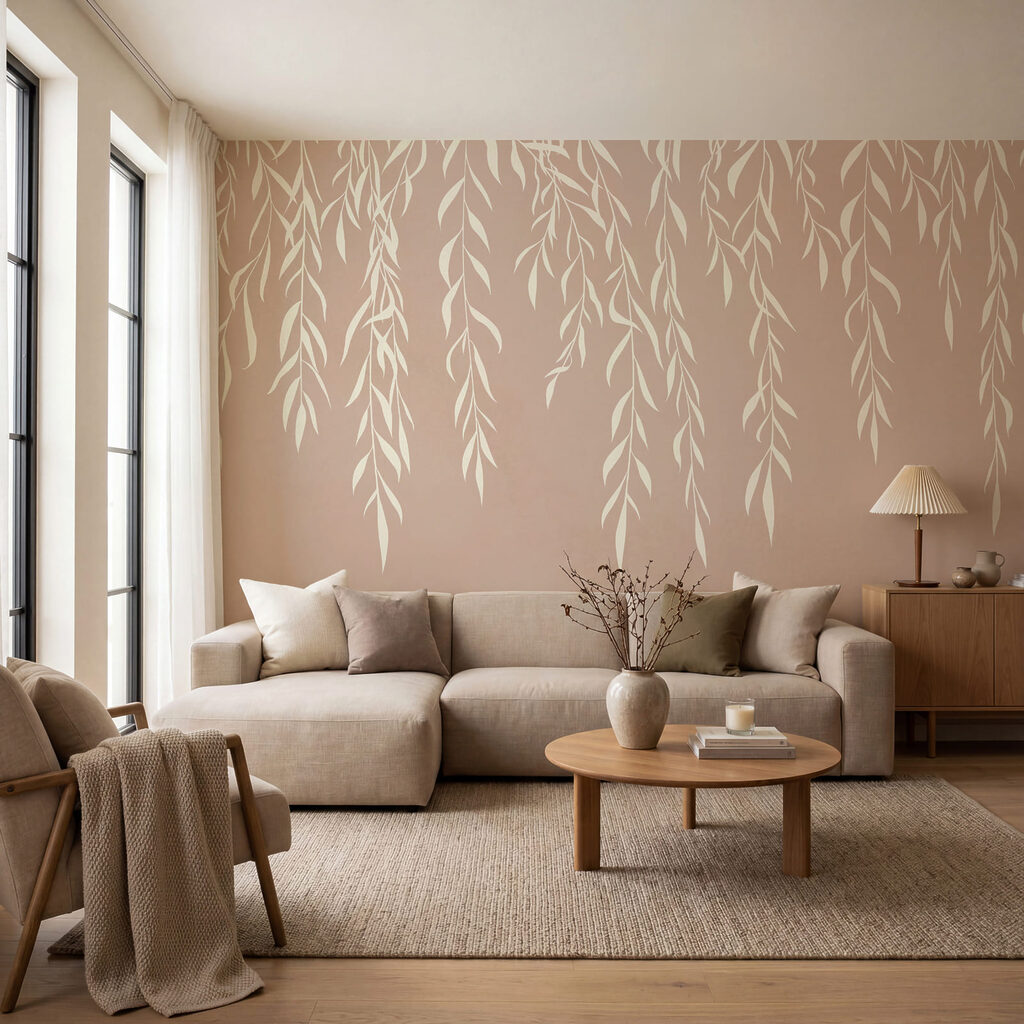 Witte twijgen hangen neer — interieur 1