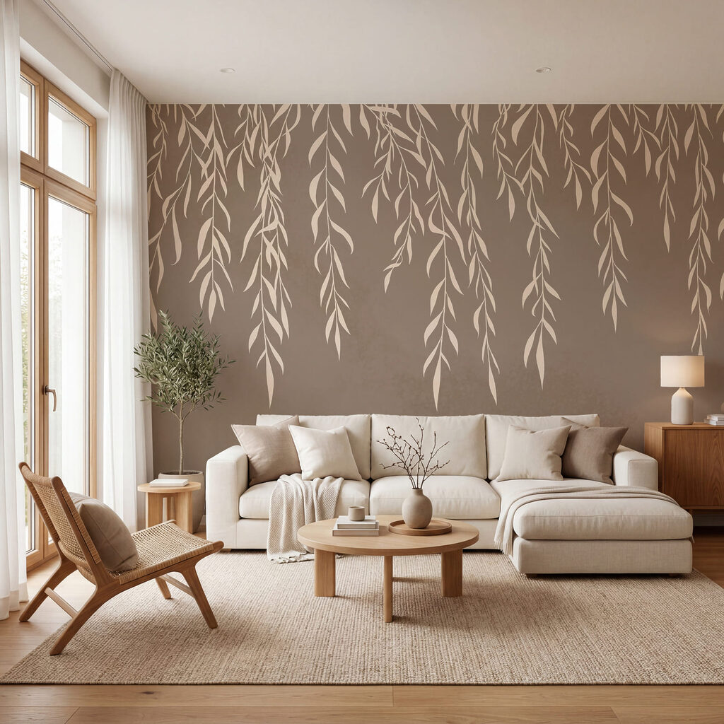Witte twijgen hangen neer — interieur 1