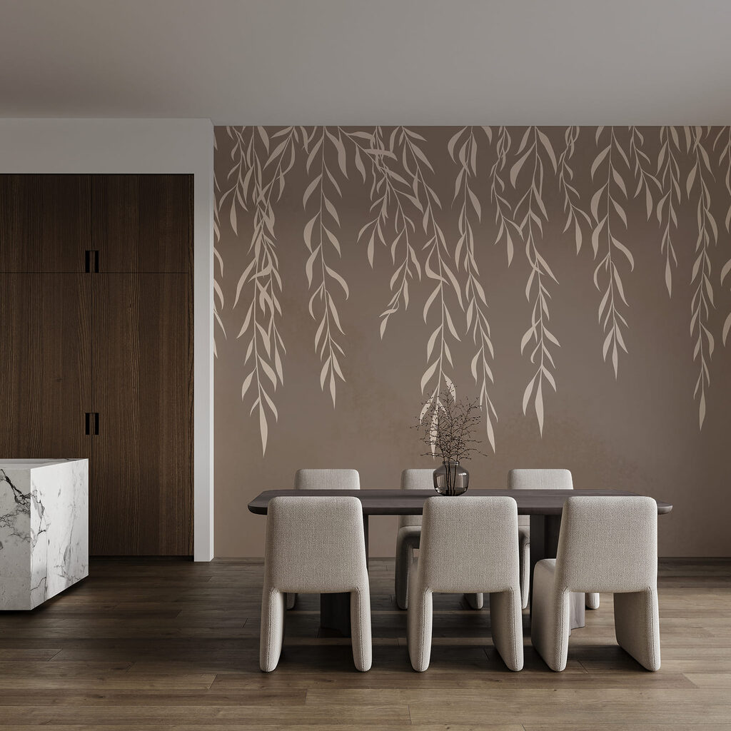 Witte twijgen hangen neer — interieur 3