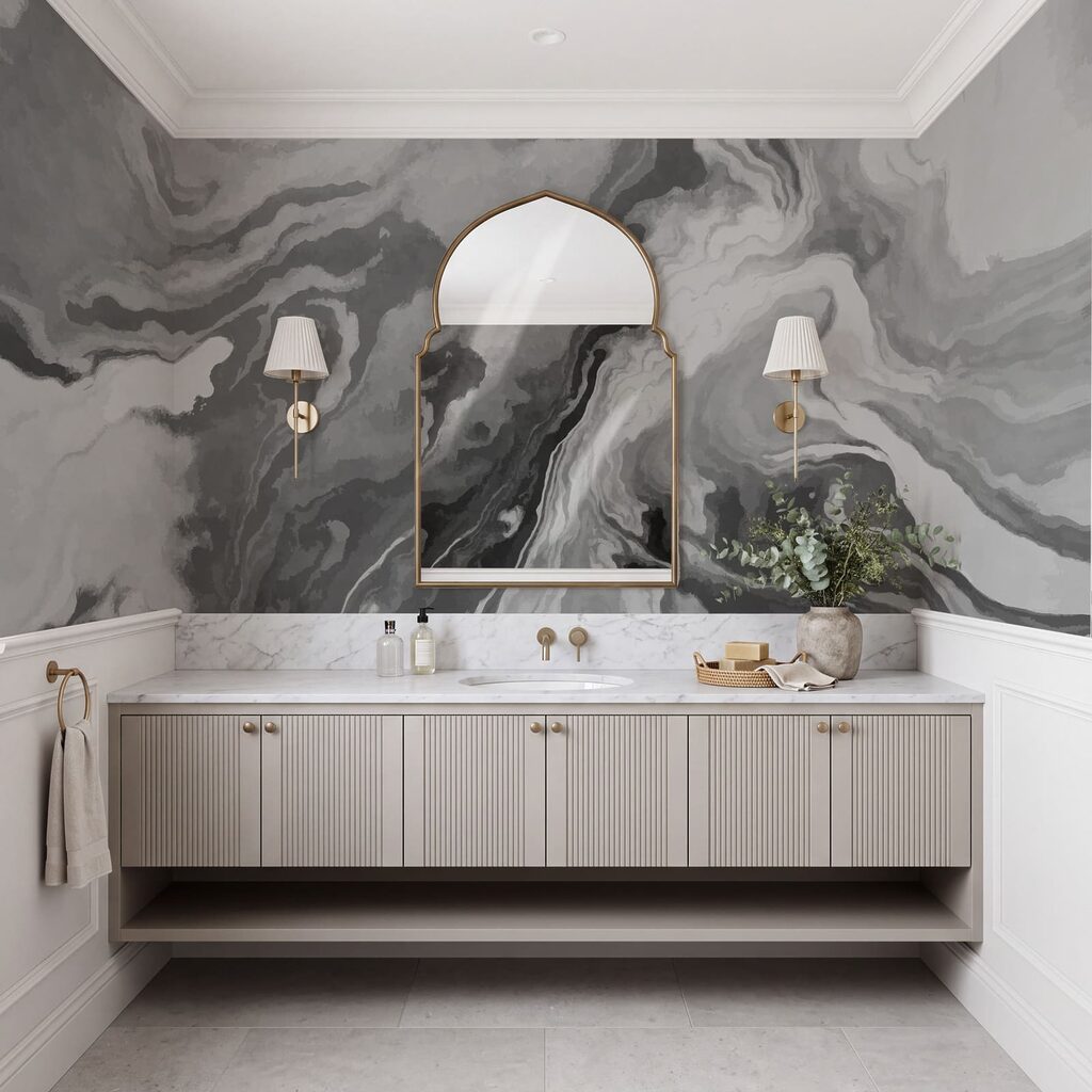 Vloeiende aders in kleurstromen — interieur 1