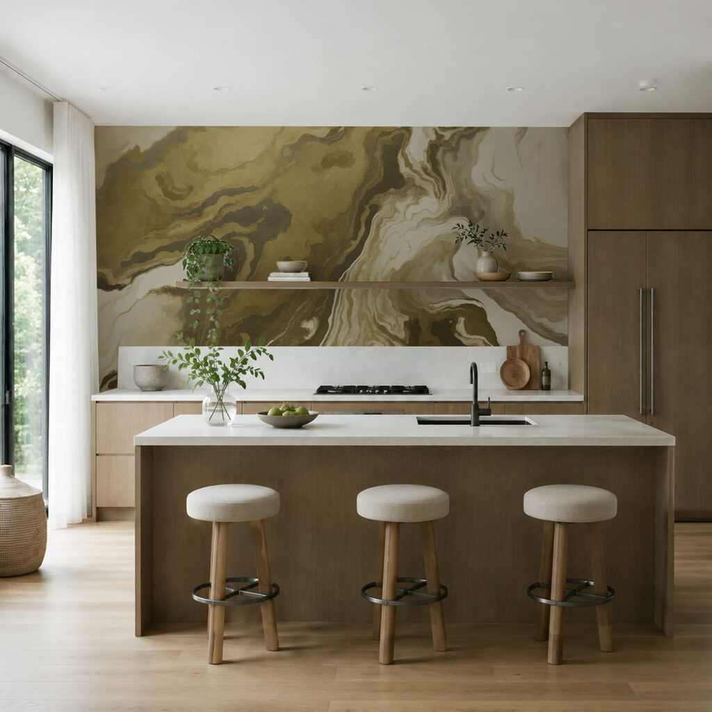Vloeiende aders in kleurstromen — interieur 1