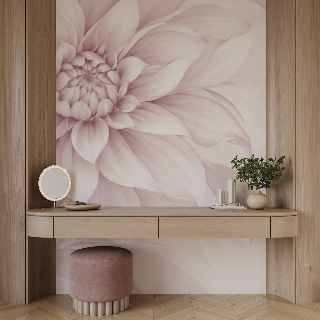 Grote bloemen langs randen — interieur 3