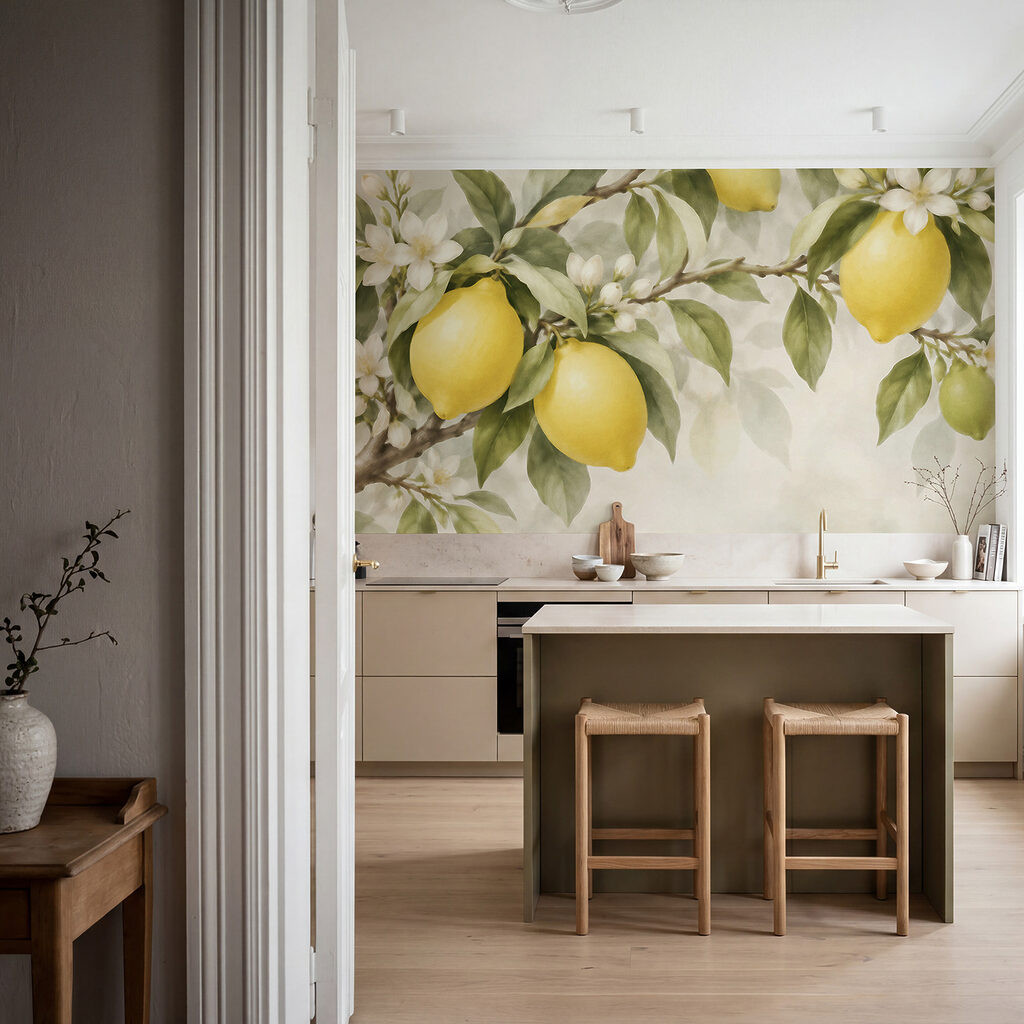 Citroenen naast witte bloesem — interieur 2