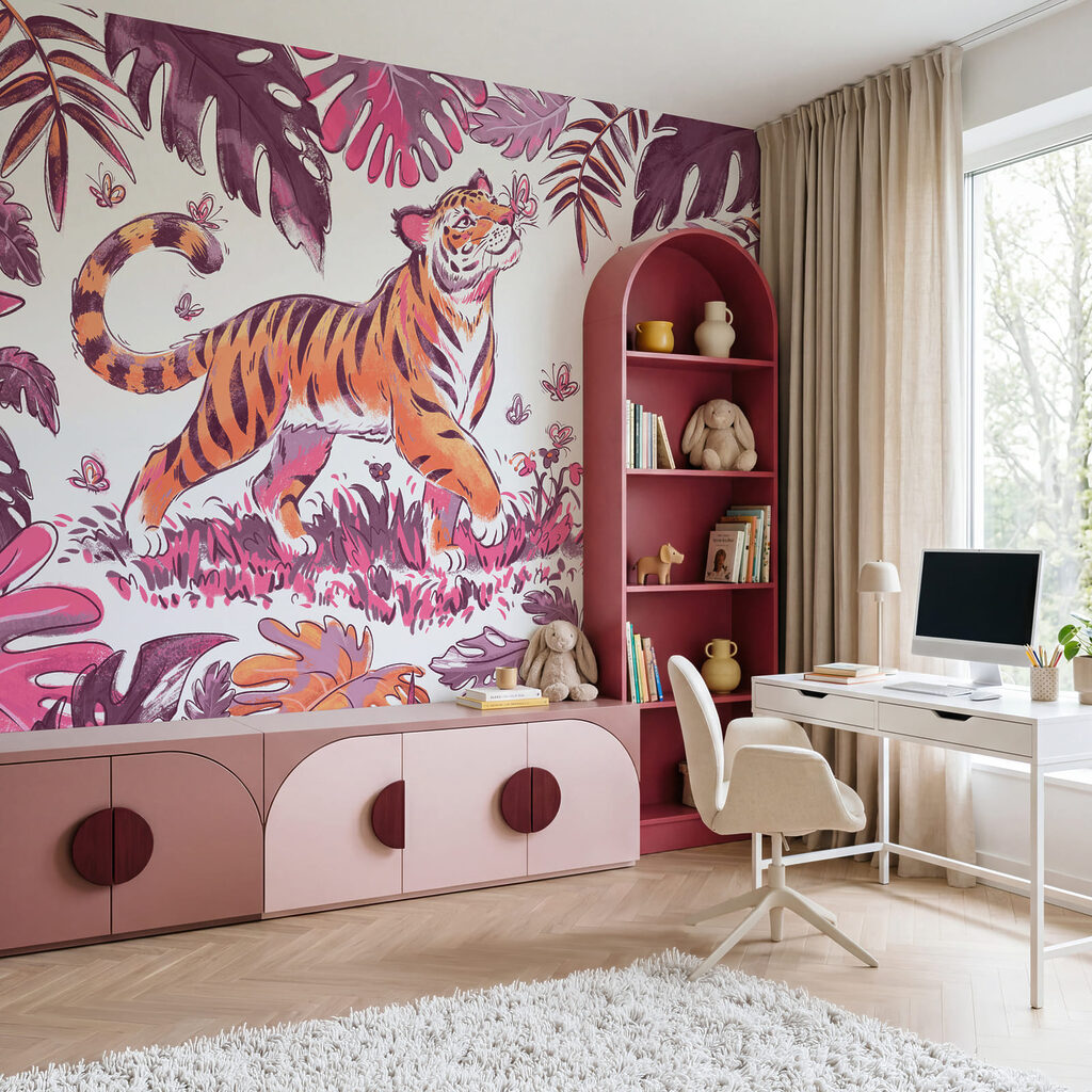 Tijger tussen bonte bladeren — interieur 2