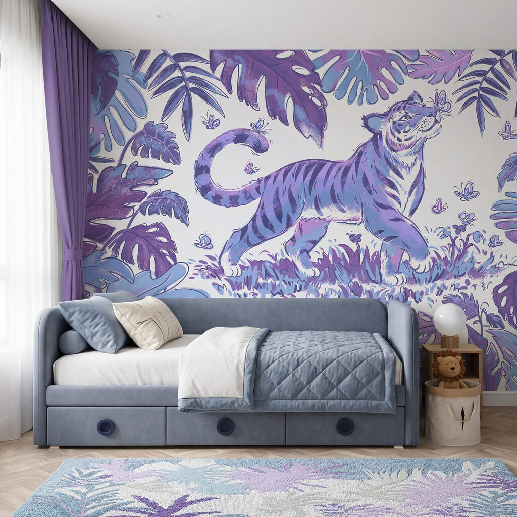 Tijger tussen bonte bladeren — interieur 2