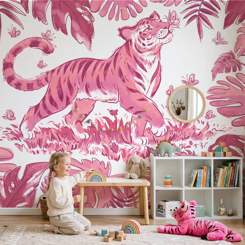 Tijger tussen bonte bladeren — interieur 1