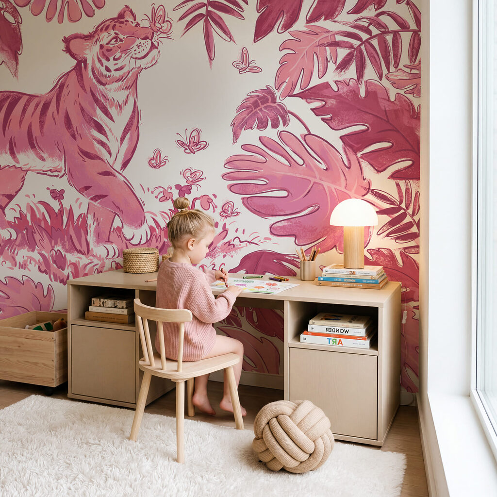 Tijger tussen bonte bladeren — interieur 2