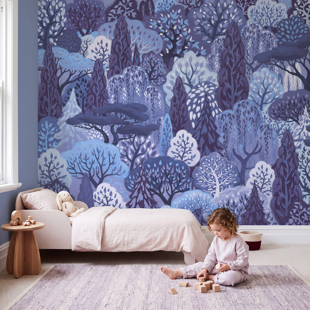 Herten tussen sierlijke bomen — interieur 1