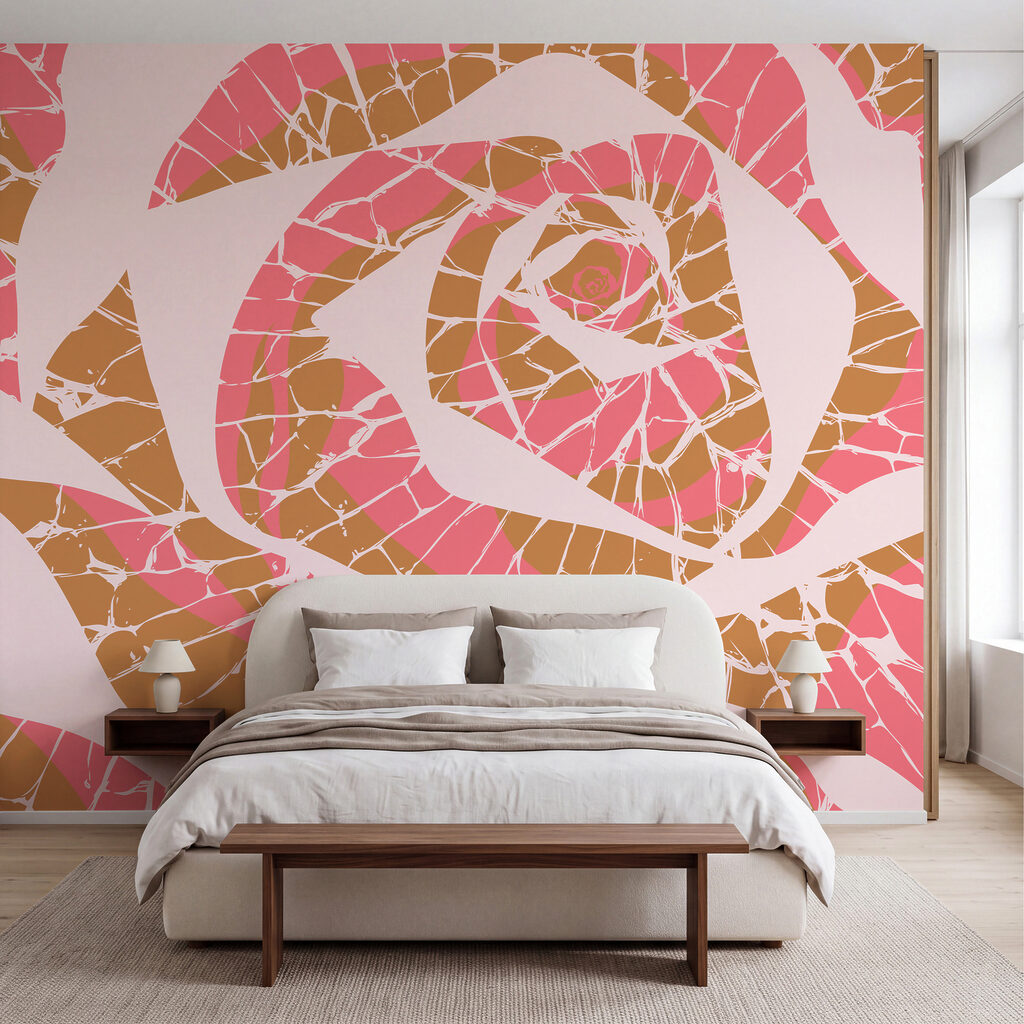 Roos in gebroken kleurstukjes — interieur 1