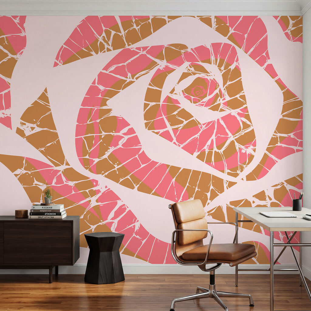 Roos in gebroken kleurstukjes — interieur 2