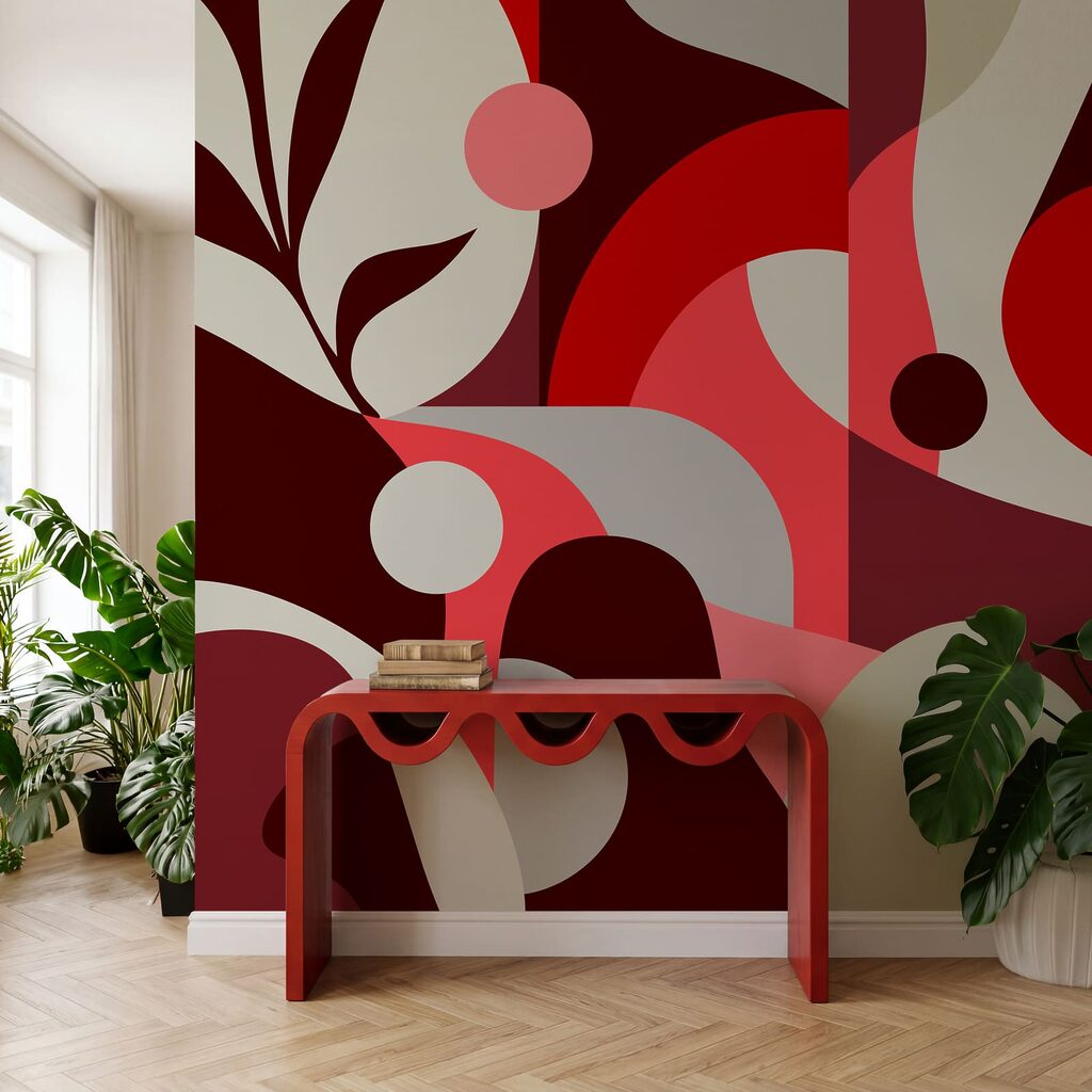 Kleurbanen rond kleine bladtakken — interieur 2