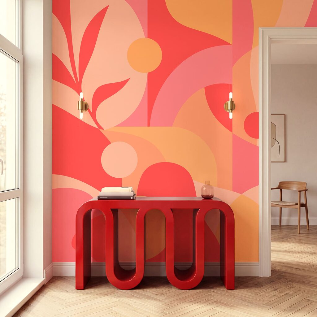 Kleurbanen rond kleine bladtakken — interieur 2