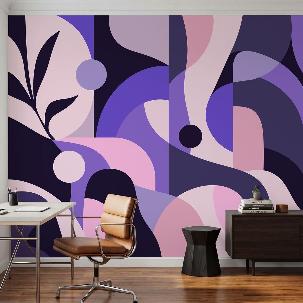 Kleurbanen rond kleine bladtakken — interieur 2