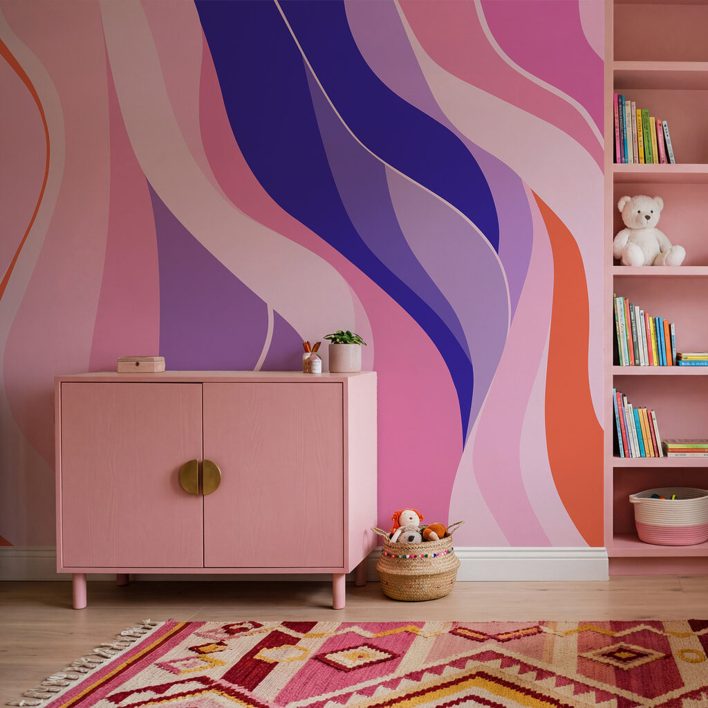 Kleurlinten in opwaartse golven — interieur 3