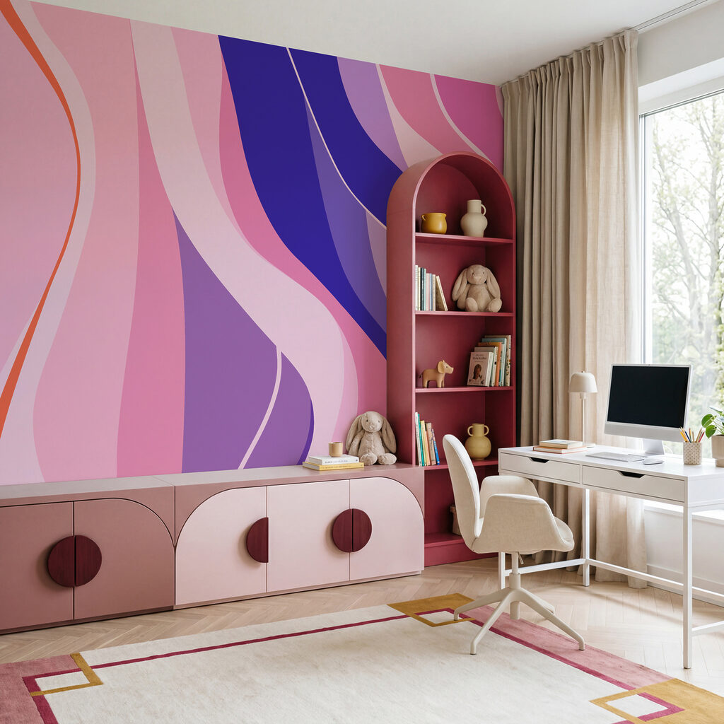 Kleurlinten in opwaartse golven — interieur 2