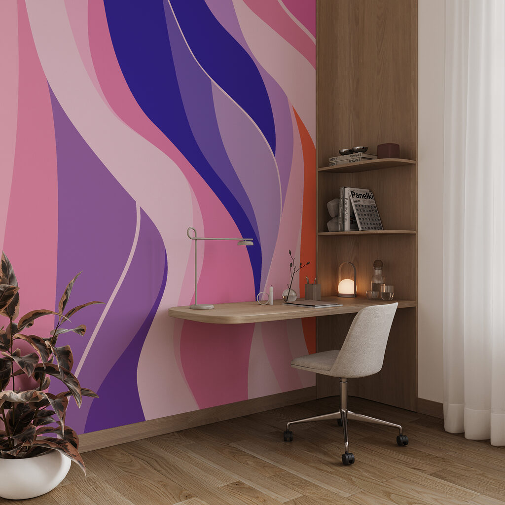 Kleurlinten in opwaartse golven — interieur 4