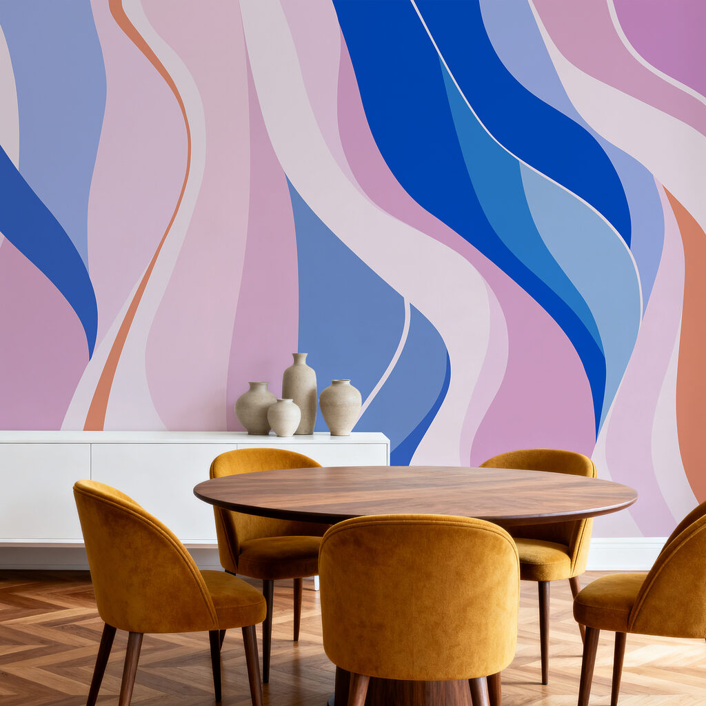 Kleurlinten in opwaartse golven — interieur 2