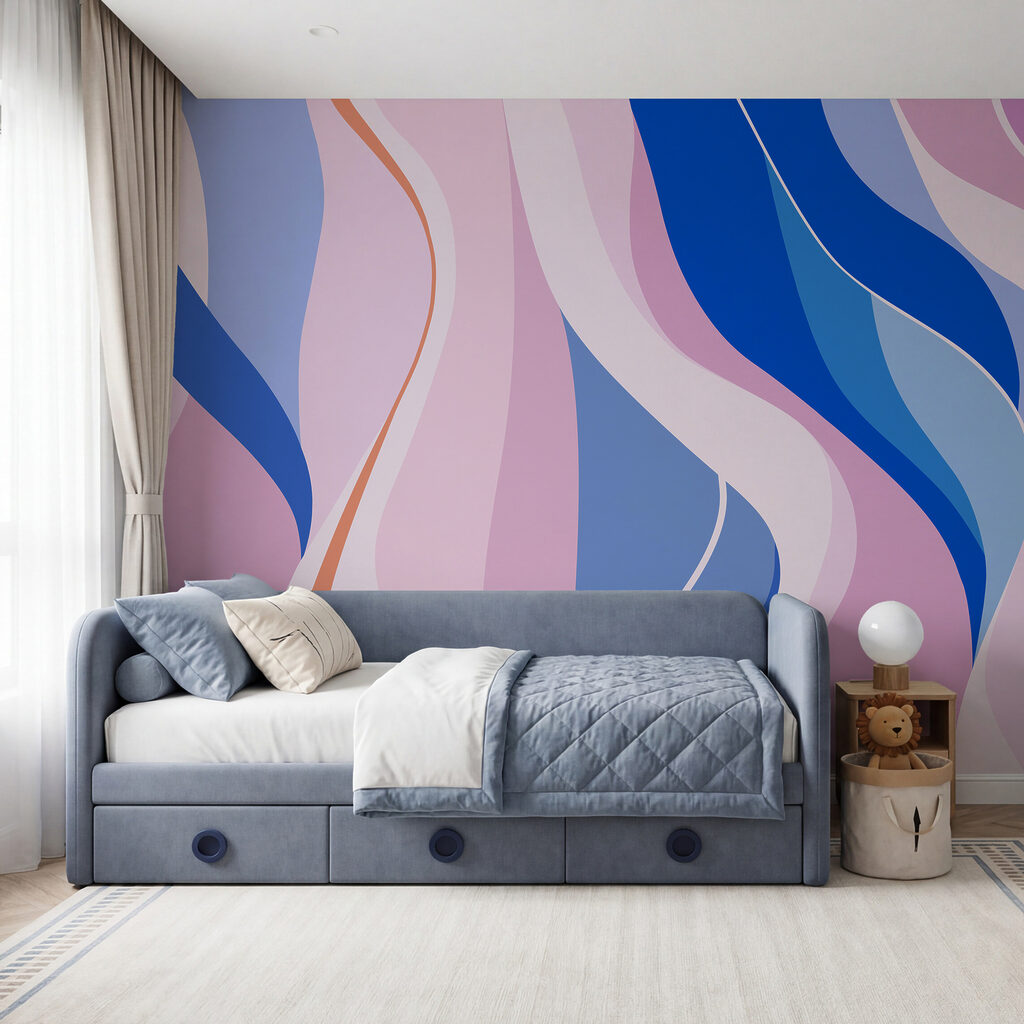 Kleurlinten in opwaartse golven — interieur 4